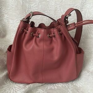 Kenneth Cole…. Elegant Pink Leather Bucket Bag